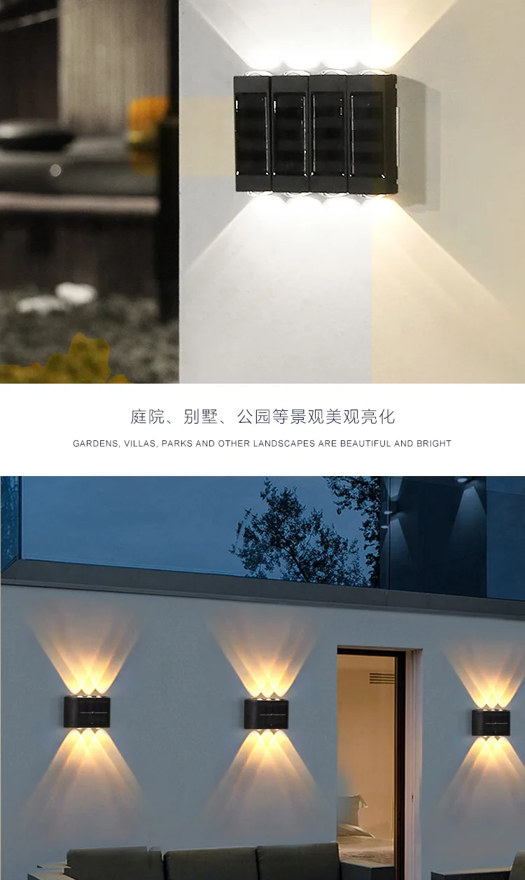 Solar Wall Light Outdoor Waterproof Balcony Wall Lights for Courtyard Street Landscape Garden Decor Lamp Solar Outdoor Wall Lamp indoor solar lights