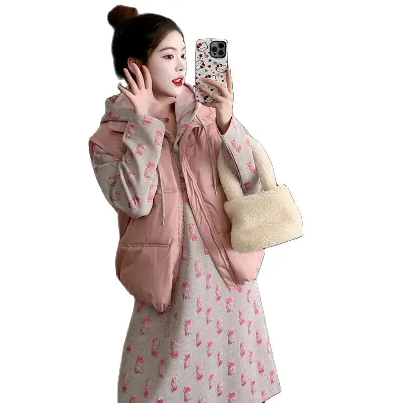Winter Plus Size Maternity Clothes Fashion Pregnant Woman Cotton Outerwear Sleeveless Down Coats Pregnancy Vest Jackets Loose