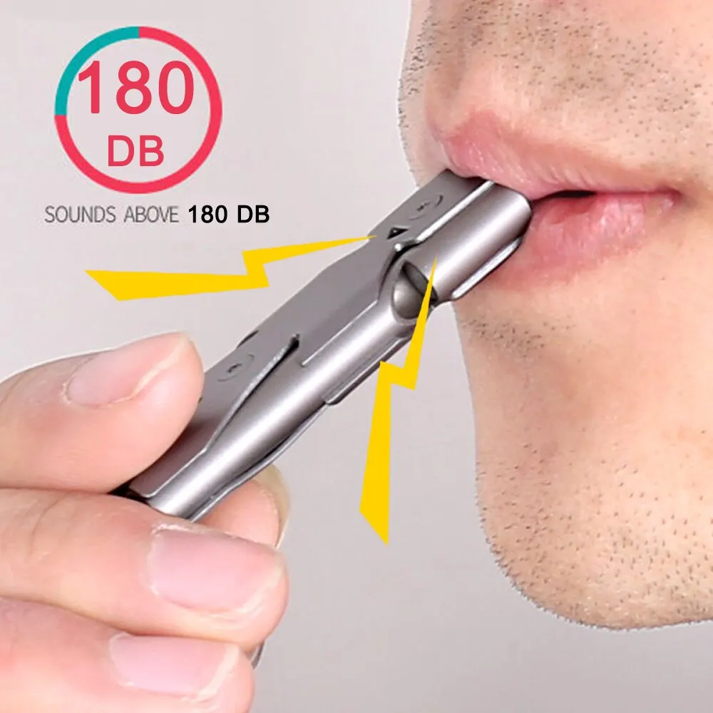 Double Pipe Survival Whistle Keychain 6