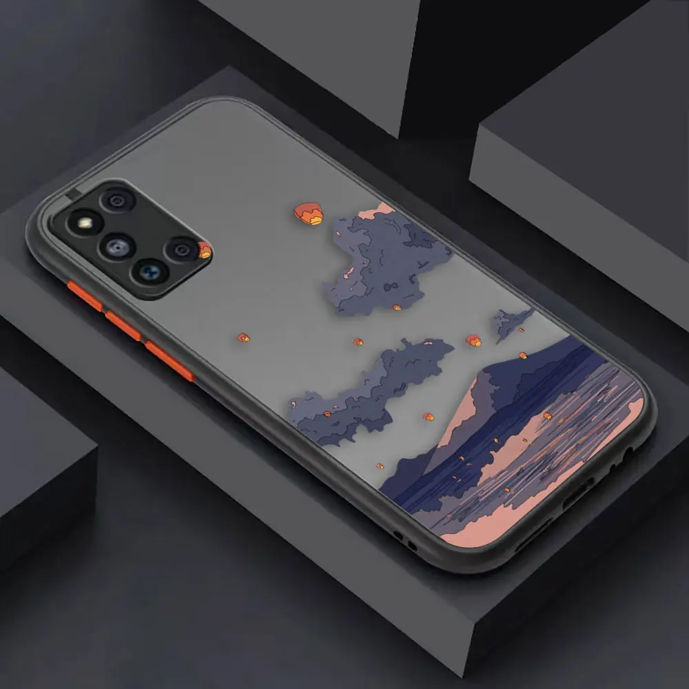 thumbnail image 1 of Matte Case for Samsung Galaxy M62 M53 M52 M51 M33 M32 M31 M30S M23 5G J8 J7 J6 J5 Case Funda Art hand-Painted Mountain Scenery, 1 of 5
