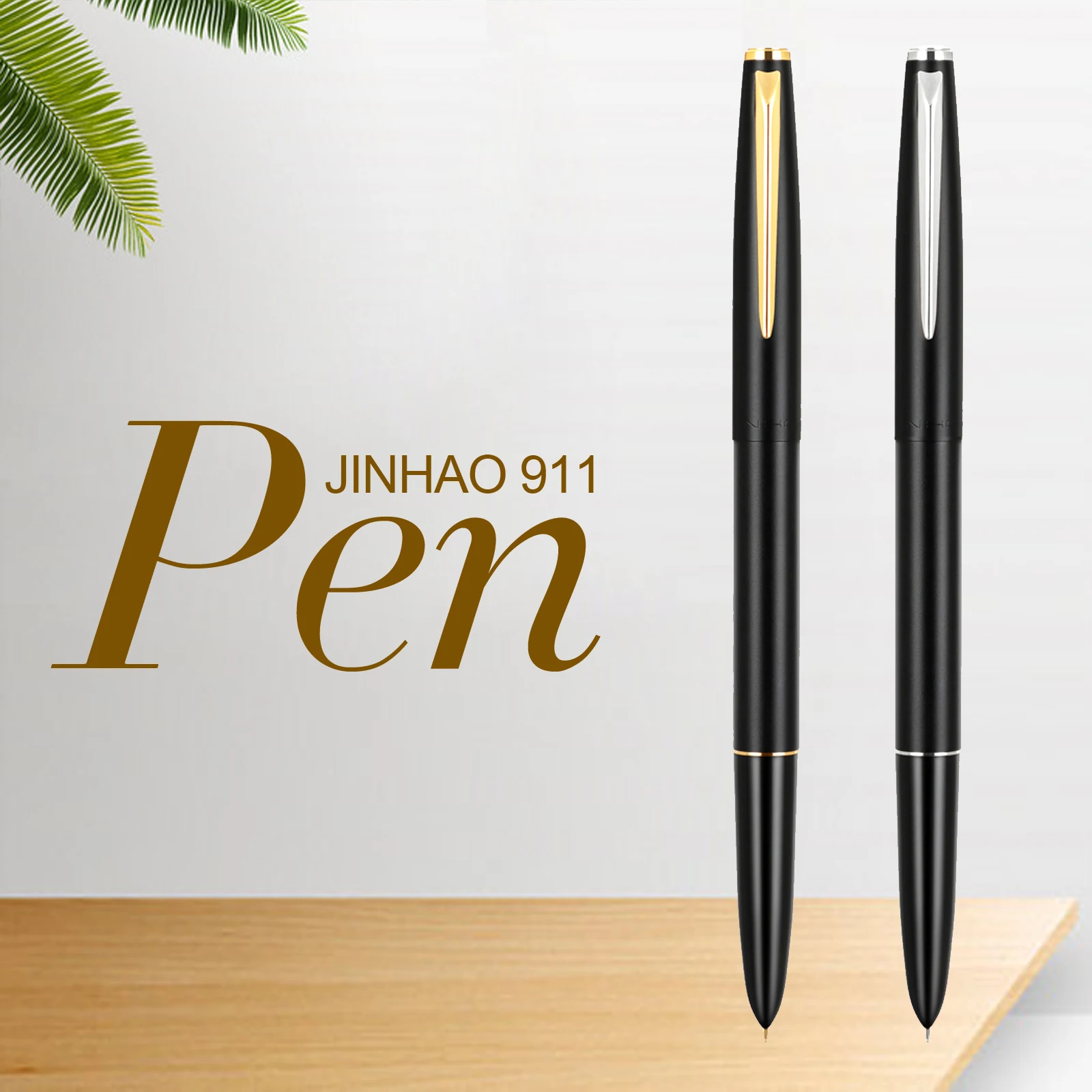 JINHAO 911 fountain pen Iridium EF Nib Rotating Inking Gold Silver clip School office Supplies Writing ink pens stationery gifts 4