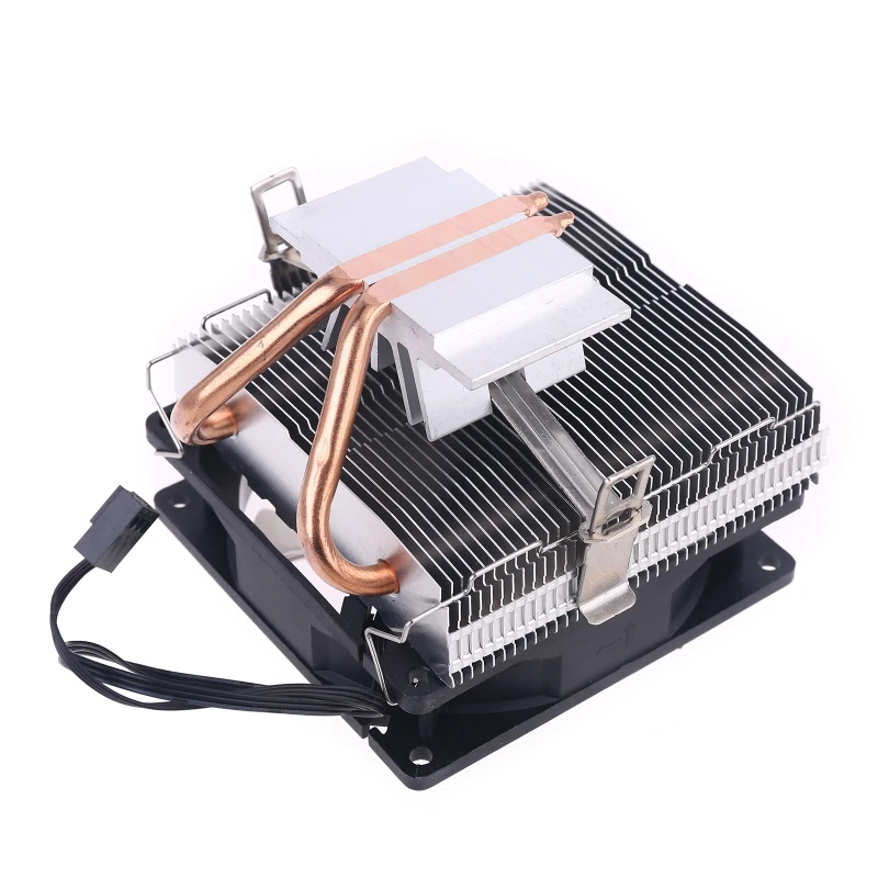자동 CPU 쿨러 LGA/2011/115X/775 3 핀 PC 냉각 라디에이터 2 구리 튜브 5 색 LED 냉각 팬