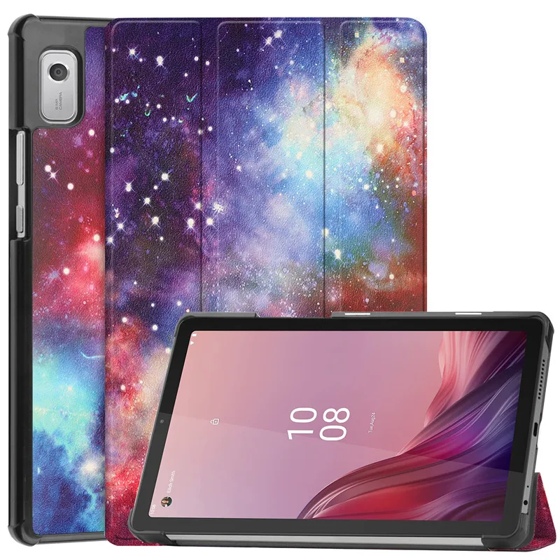 For Lenovo Tab M9 TB-310FU 9 Inch 2023 Case PU Leather Tri-Folding Stand Magnetic Flip Stand Cover For Lenovo Tab M9 Tablet_voghion.com