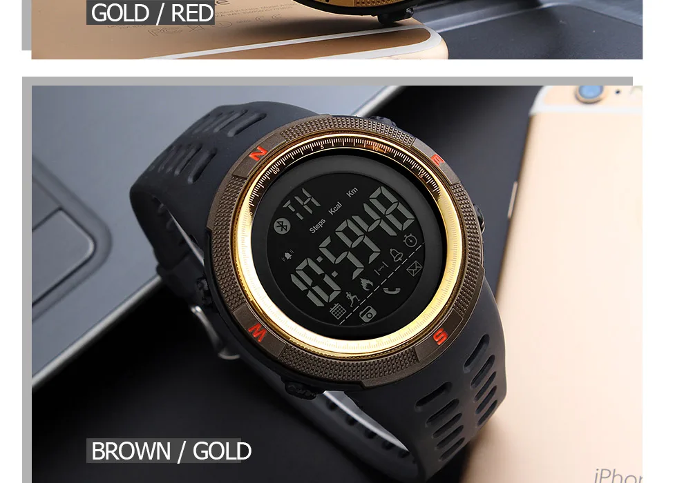 SKMEI Watch Men Women Call Reminder Bluetooth-compatible Wristwatches Mens Ladies SPort Watches reloj inteligente 1250