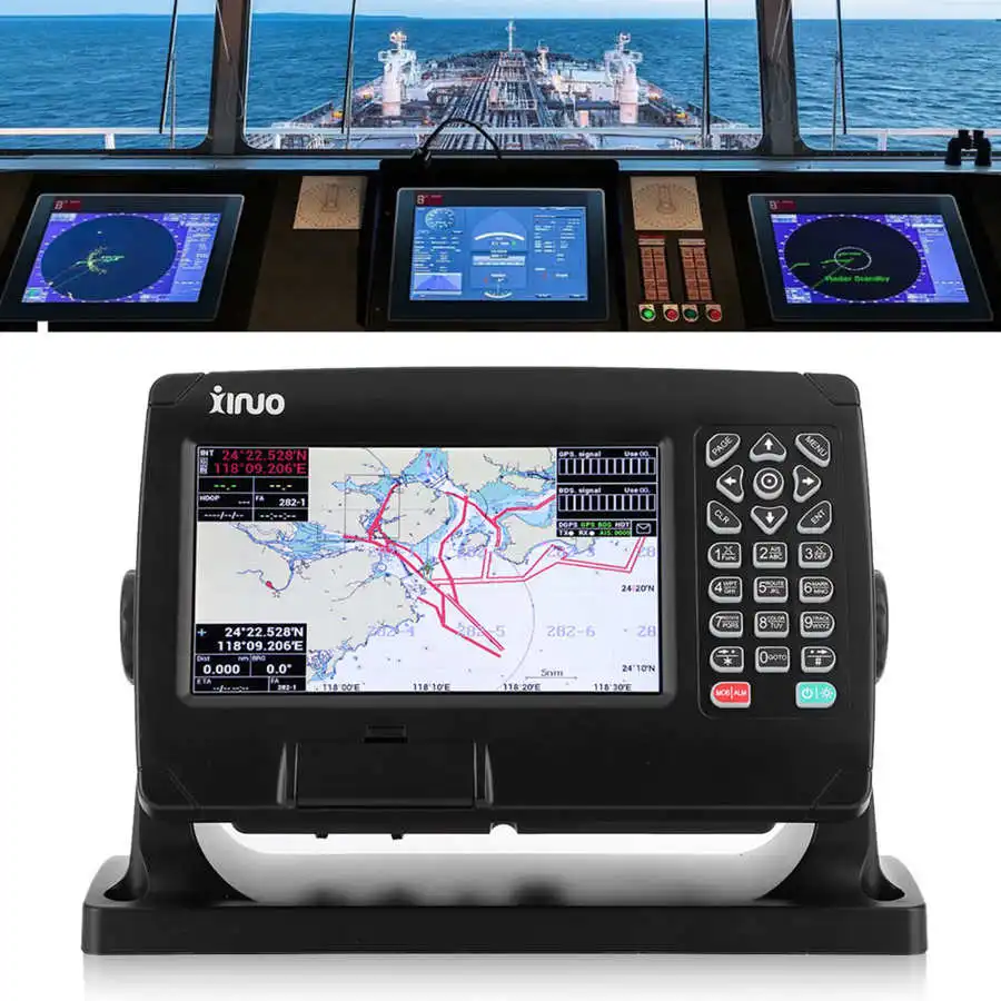 7in Boat Gps Chart Plotter Marine Navigation Bds/gps Ipx6 Waterproof