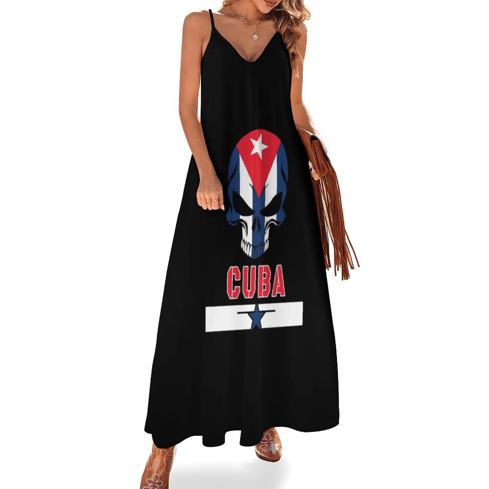 

New Skull Cuba Sleeveless Dress dress women summer