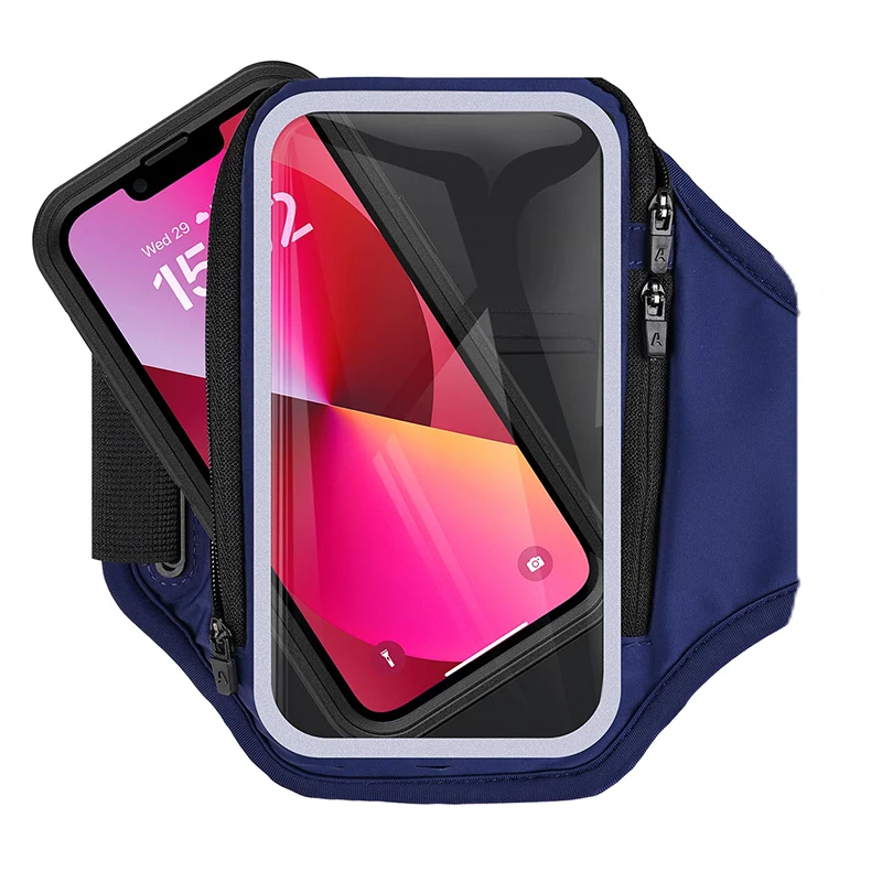 Double Zipper Running Armband For iPhone 15 14 13 12 11 Pro Max 15 Plus Samsung S24 S23 Ultra phone armband mobile phone armband phone arm band sports arm bag fitness arm bag