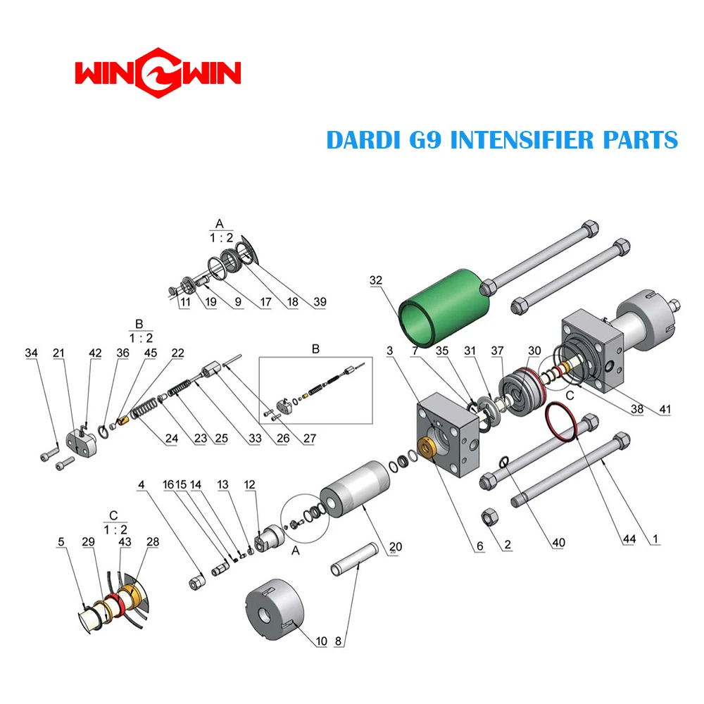 

Waterjet Spare Parts G9 Check Vavle Repair Kit for Waterjet Intensifier