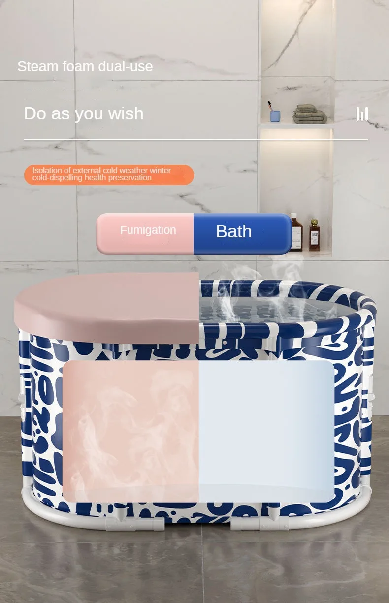 95*55*55cm Bath Bucket Adults Not Required Install One-button Folding Bath Bucket Adult Large Tub Children