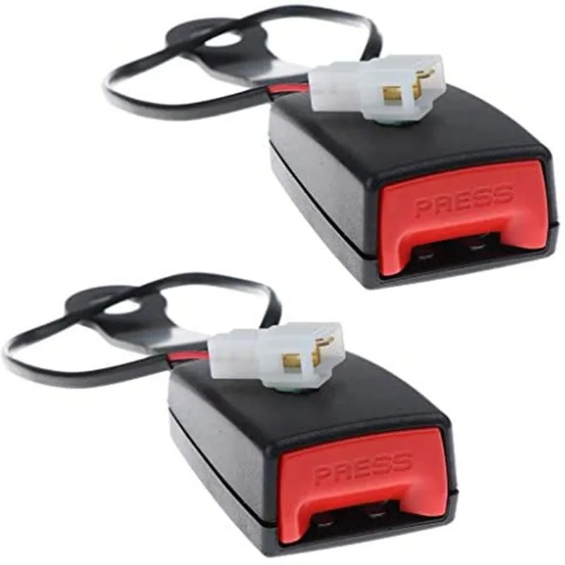 

2PC173mm Car Seat Belt Cam Lock Auto Safety Seatbelt Locking Buckle Padding Socket Plug Connector with Warning Cable Accessories