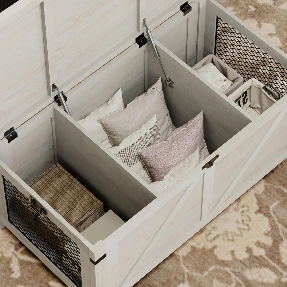 Coffee Table for Living Room,Lift Top Coffee Table with Storage,Small Accent Furniture with Mesh Cabinet and Rustic Lock 6