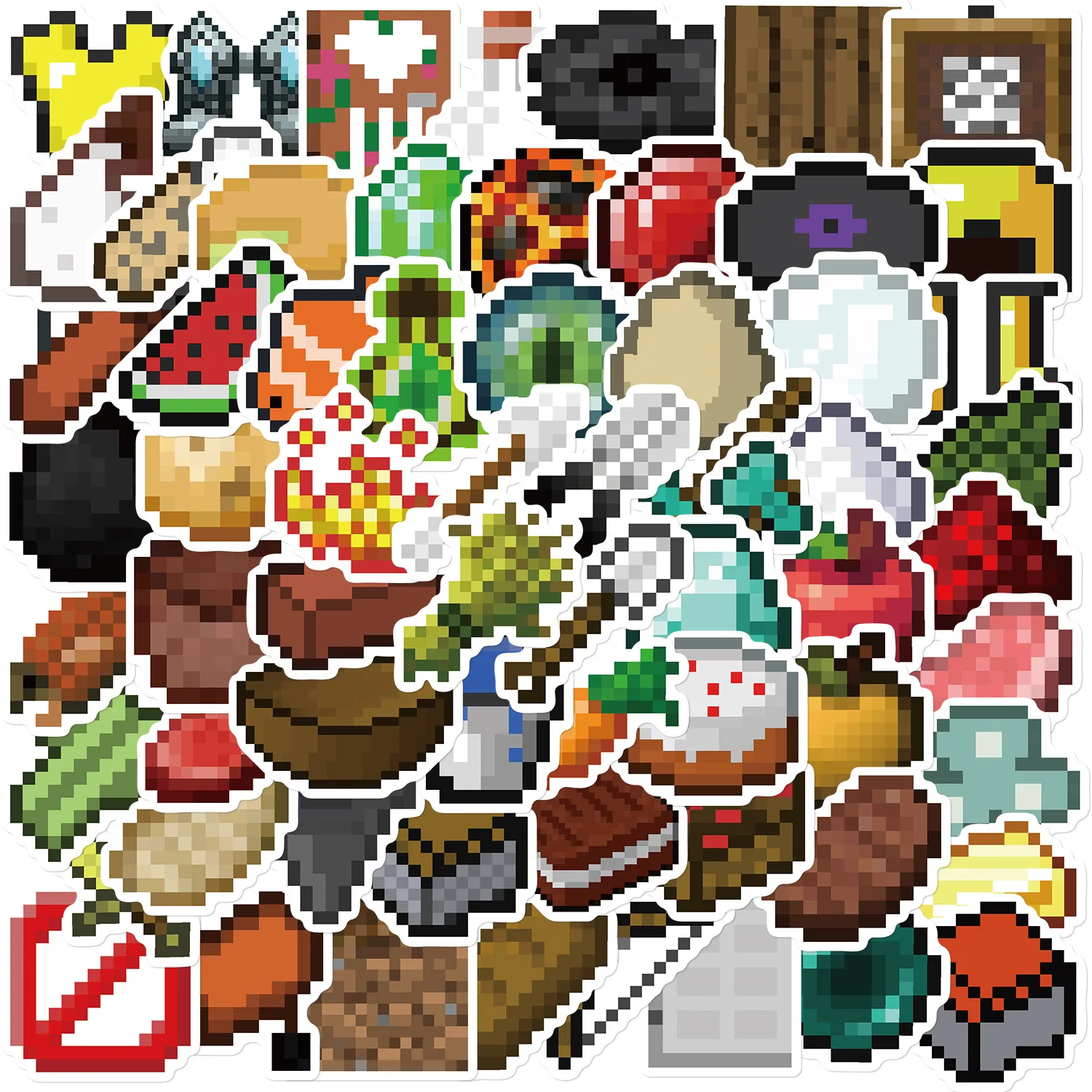 70/140PCS Pixel Wind Material Aufkleber Kreative Personalisierte Dekoration DIY Notebook Linie Gepäck box aufkleber – Detail 1