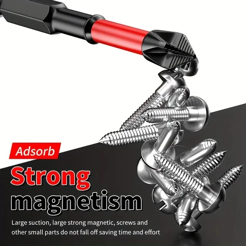 Screwdriver Bit Set Magnetic Anti-shock Batch Head High Hardness Non-Slip Impact Bits Cross Screwdriver 25/50/65/70/90mm