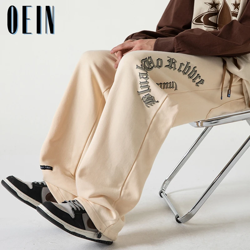 

2023 Autumn Hip Hop Y2K Pants for Men Letter Print Streetwear Loose Trousers Korean Fashion Men Baggy Wide-leg Casual Sweatpants