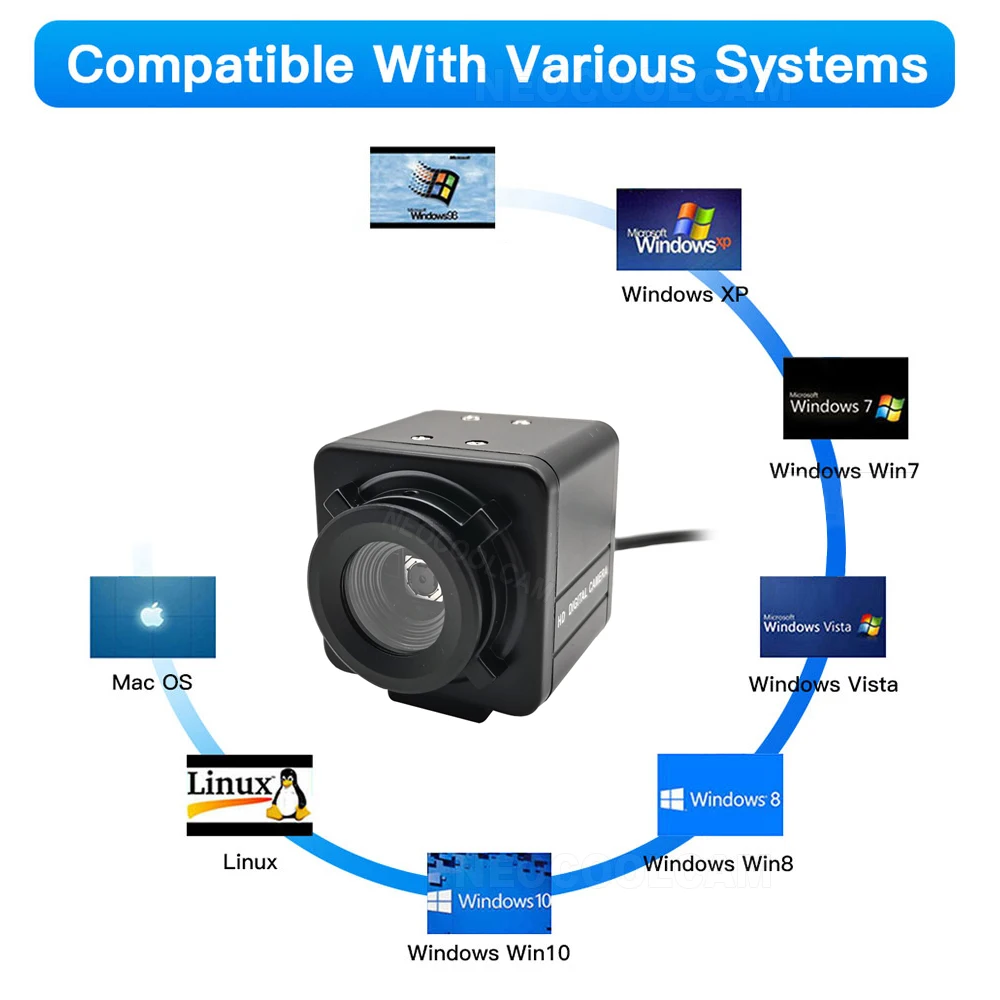 Industrial USB Webcam 12MP IMX362 / 4K IMX179 Autofocus Mini Metal No Distortion Lens For Live Video Teaching Meeting pc webcam,pc web camera,computer camera