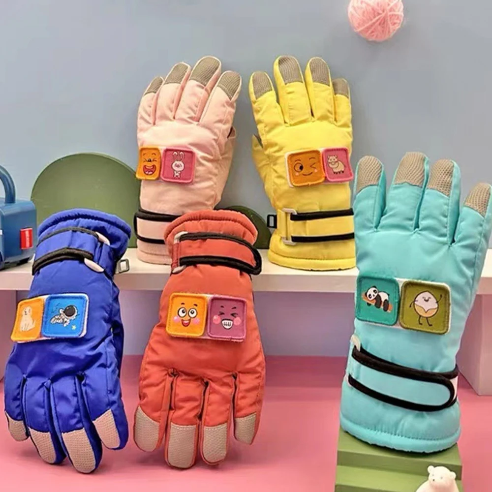 

Antifreeze Ridding Gloves Water Proof Fleece Gloves Ski Ski Gloves Essential Ski Supplies Autumn And Winter Outdoor Gloves Child