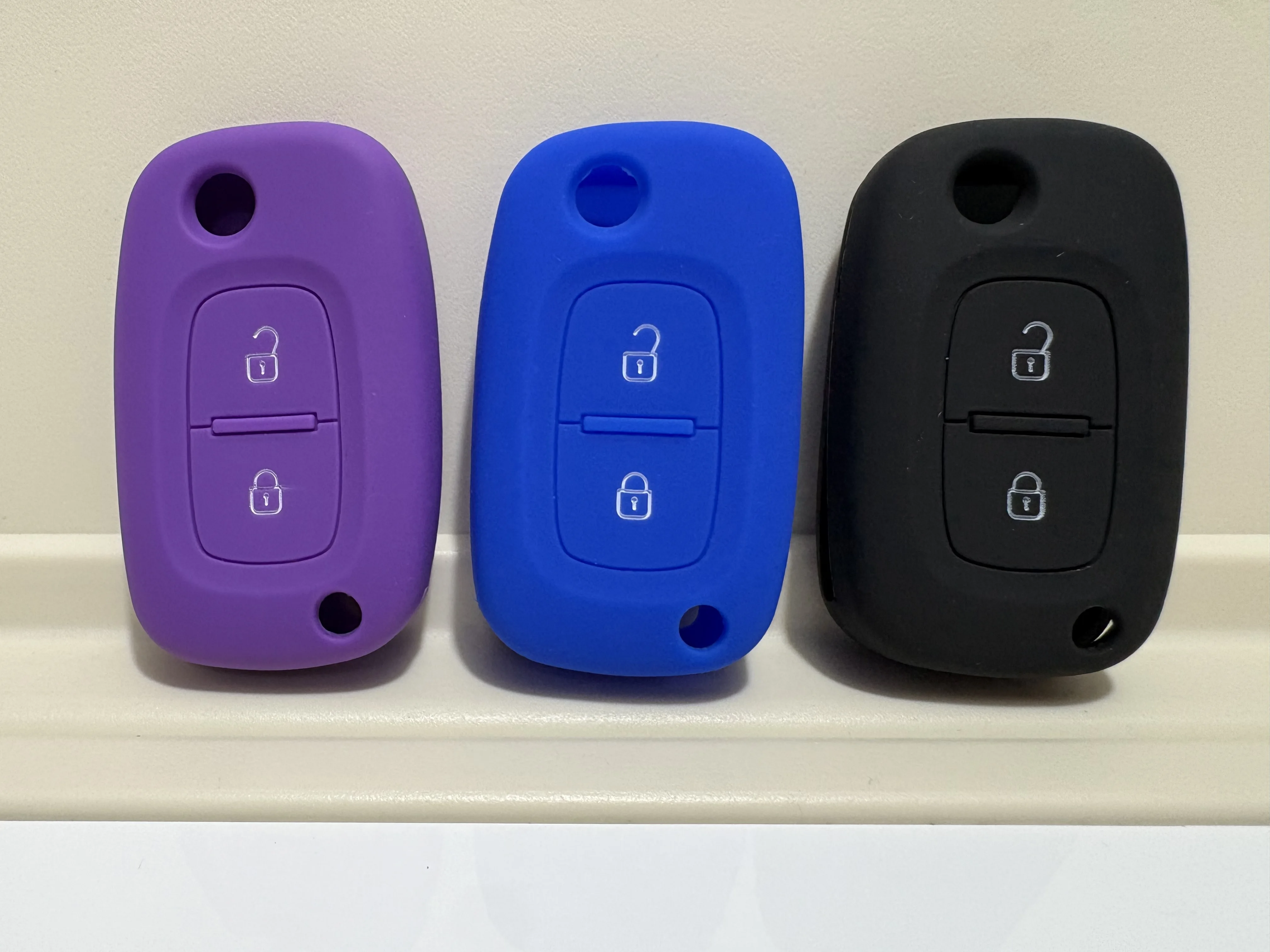 Premium Silicone Car Key Cover Case - Durable Flip & Fold Protection