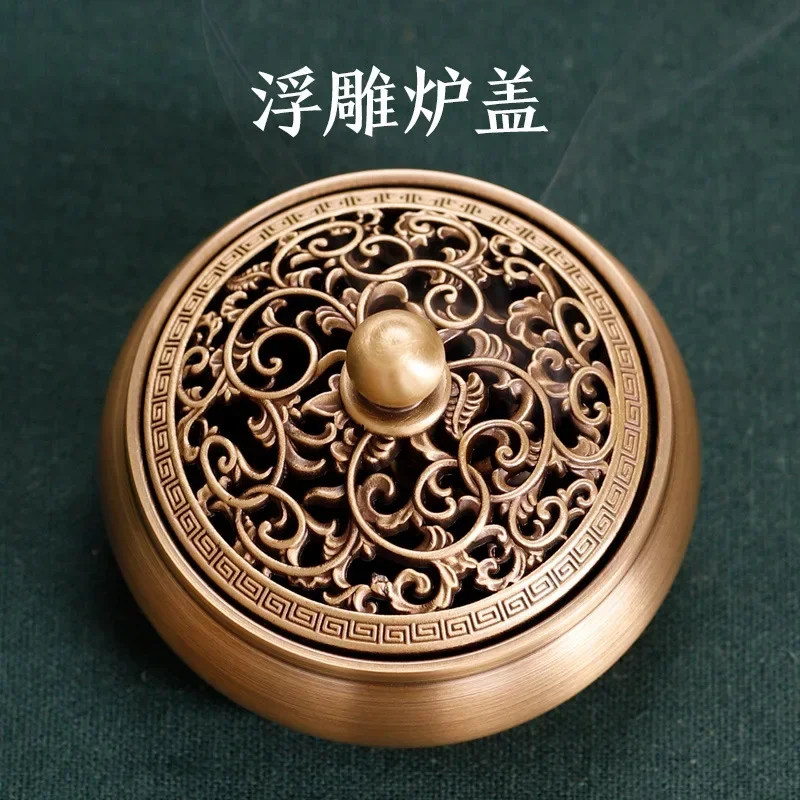 Pure Copper Antique Aromatherapy Stove Sandalwood Incense Burner DIY Household Bedroom Tea Ceremony Decoration Incense Burner