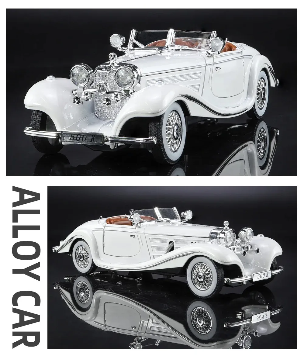 ベンツ500Kミニカー　ジャンク 1:24 Mercedes-Benz 500K 1936 Classic Car Alloy Car Model Diecasts