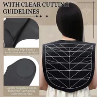 Cape de teinture de cheveux en Silicone noir, outils de barbier, collier de coloration pour Salon de coiffure, Cape de coupe de cheveux étanche, Salon de coiffure professionnel 1