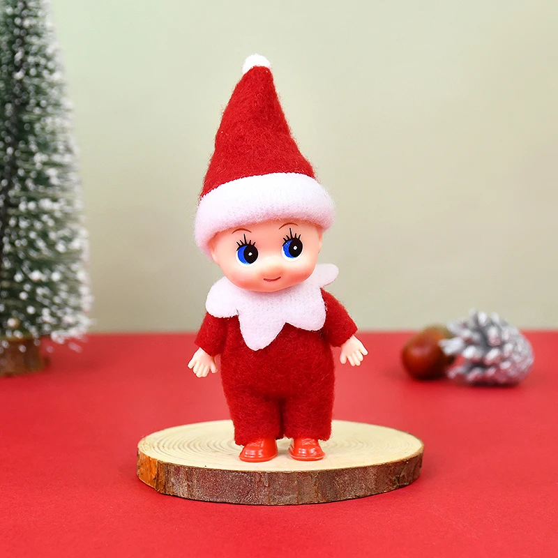 JOYIN Christmas 3PCS Tiny Elf Doll Set - Red, Green & Pink Poseable Elf Decorations, Holiday Gift For Kids - View #7