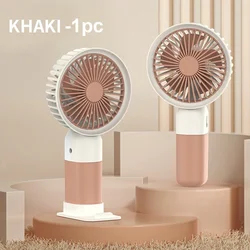 Compact USB Rechargeable Quiet Fan for Office, Dorm, and Travel (Brown)
