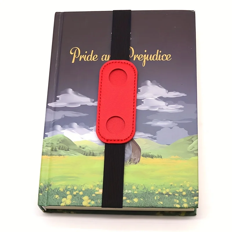 1pc PU Leather Pen Holder with Elastic Band Creative Notebook Pen Protector Sleeve Pen Clip for Office School Supplies