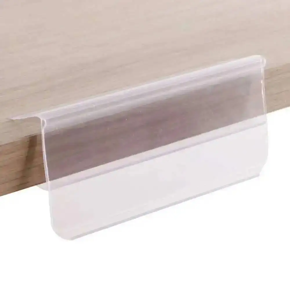 50 Stück Einzelhandelsgeschäft Glasregal-Etikettenhalter hinten passend für 20–25 mm Panel-Regal – Detail 5