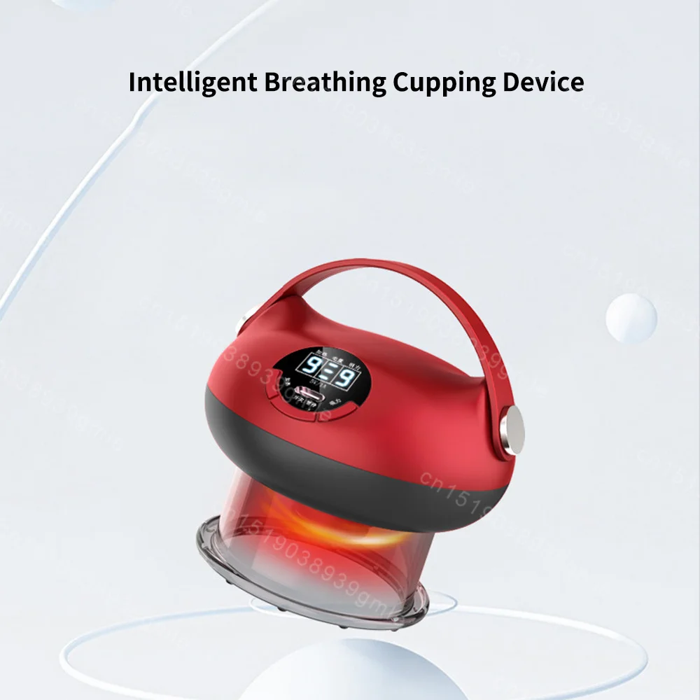 Electric Vacuum Cupping Massage Red Light Cupping Scraping Device Guasha Nine Speed Constant Temperature Regulation Body Relax