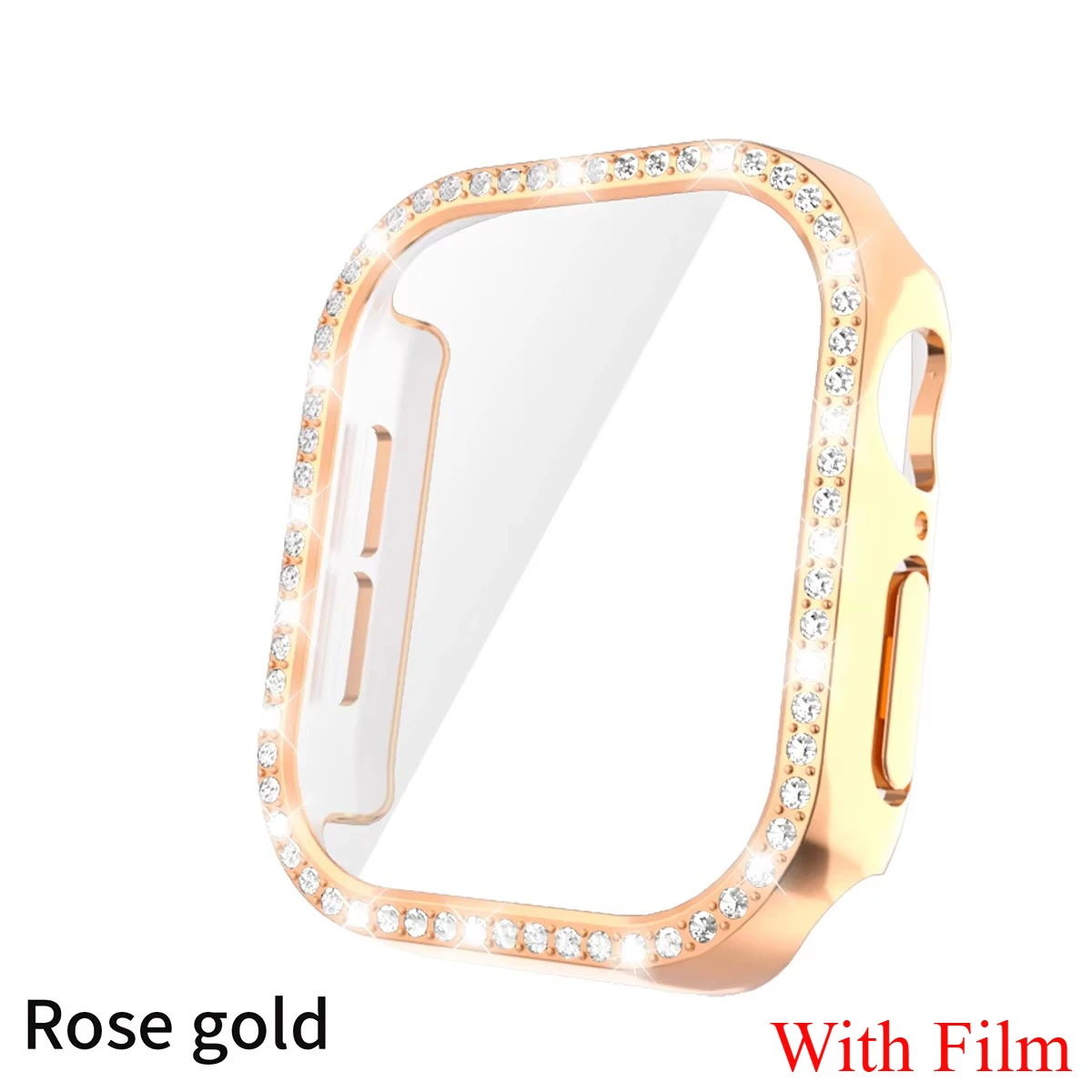 Diamond Glass Apple Watch Bling Bumper Protector Case