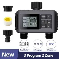 Garden Watering System 3 Separate Timing Programs Water Timer 2 Outlet Garden Irrigation System Controller 1
