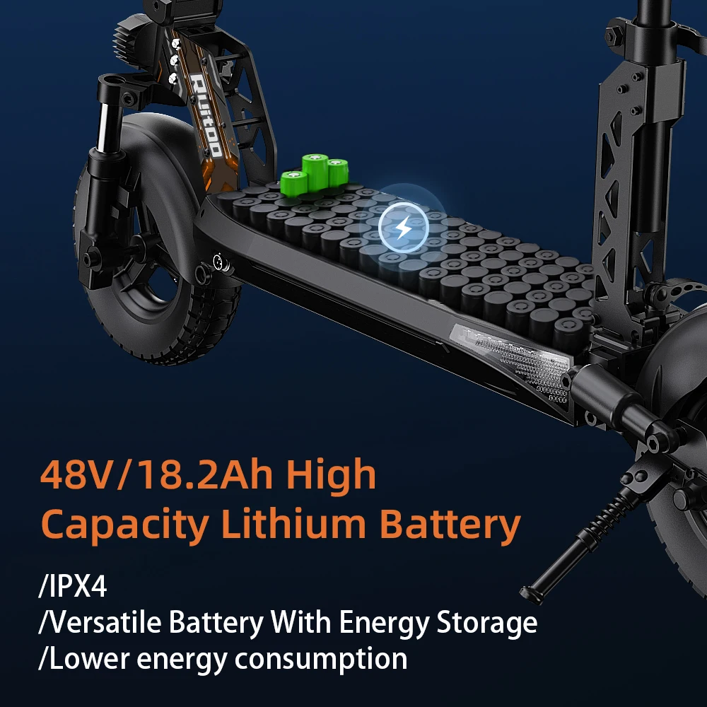 RuiToo RT6 1000W powerful 48V18.2AH Drive Electric scooters electr 10inch Tires Folding eScooter For Adult Raycool