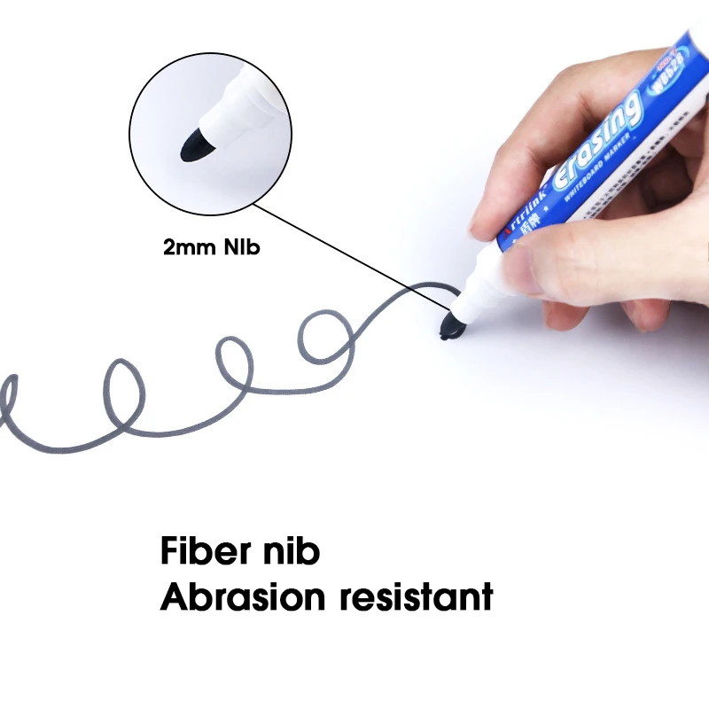 4pcs Whiteboard Marker Set,Erasable, Refillable,Safety,Non-Toxic,High Capacity,Office,Conferencing,Educational Items