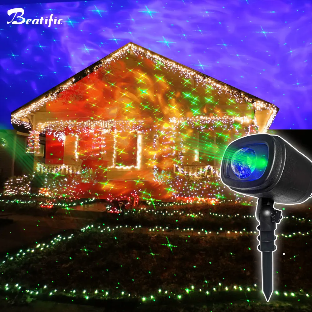 

Twinkle Sky Star Laser Projector Outdoor Christmas Lights New Year LED Street Lawn Yard Garden Holiday Decoration Xmas Light