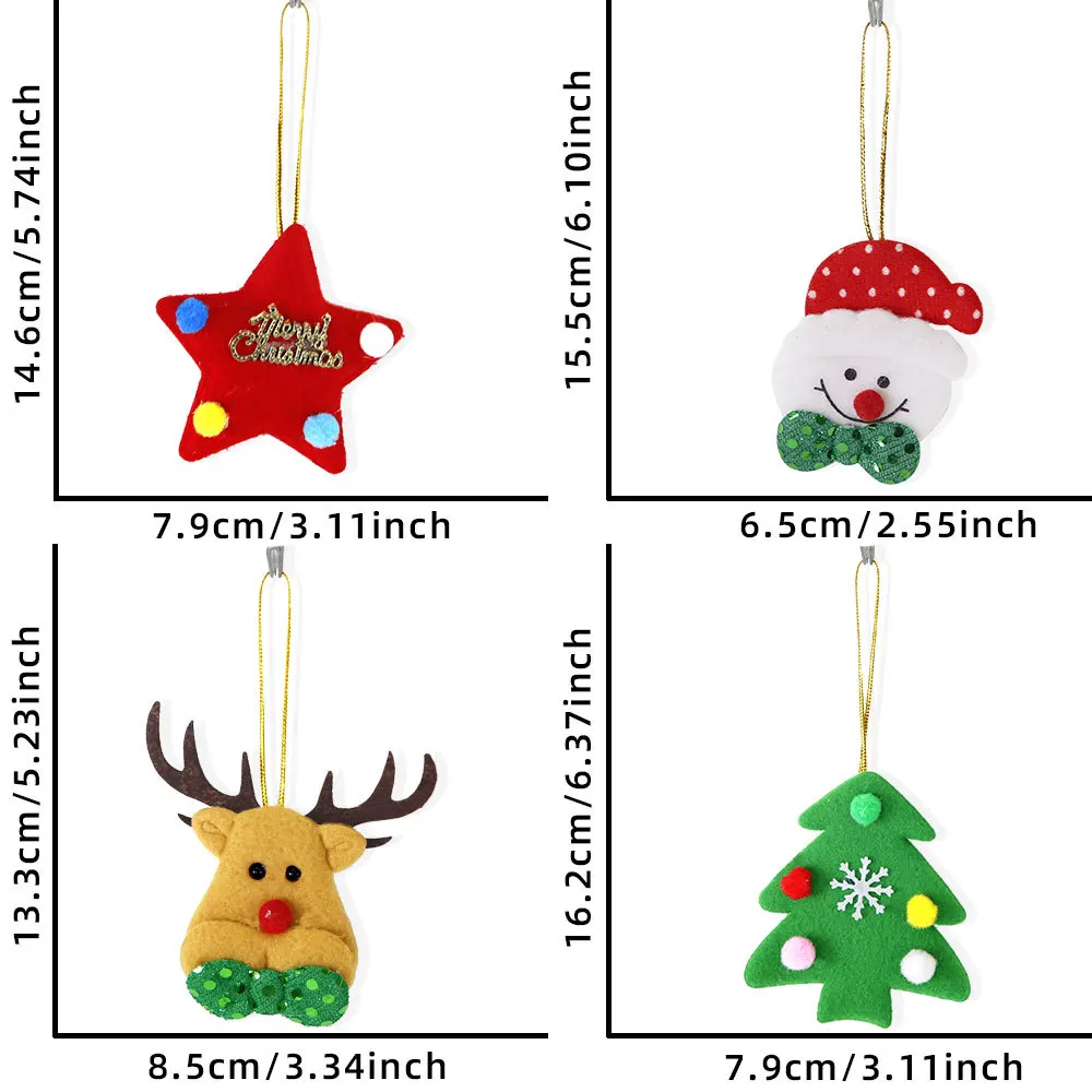 Description Picture 6 of itemNew Christmas Tree Pendant & Drop Ornaments Snowman Elk Small Pendant Christmas Home Decoration Star Pendant for Xmas 2024