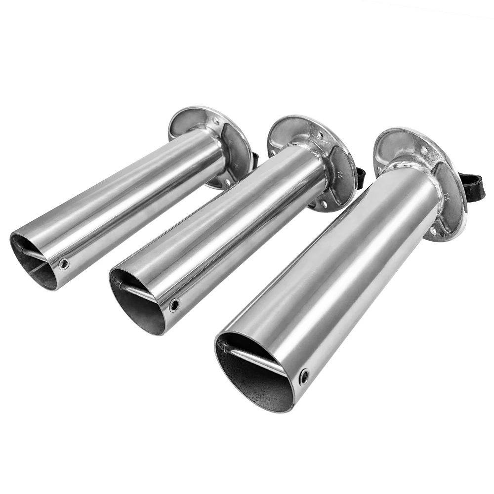 4X 90 Degree Fishing Rod Holder Flush Mount Boat Stainless Steel Cast Heavy  Duty