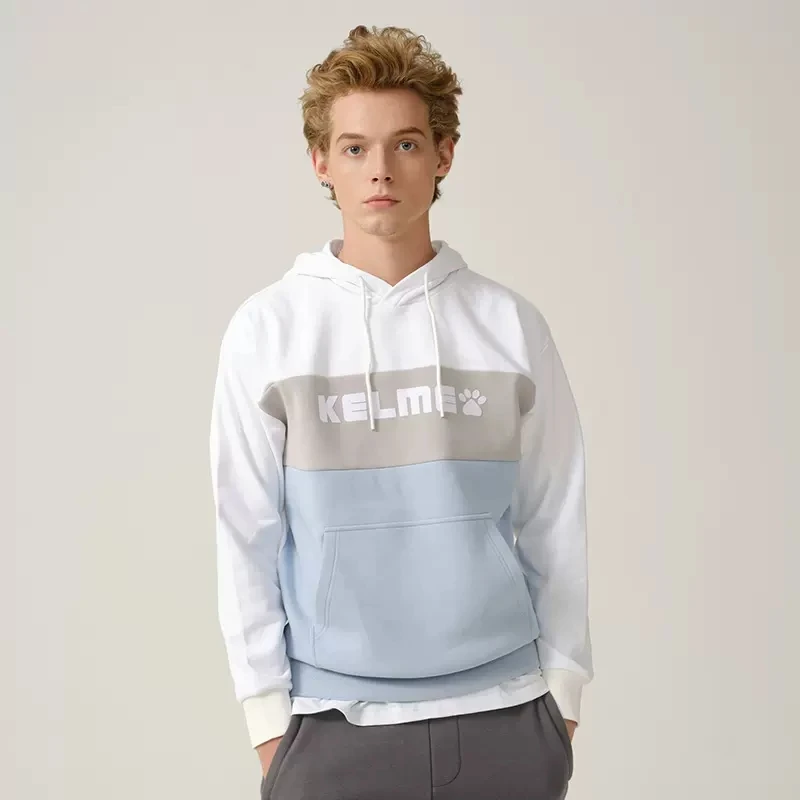 Winter Sweatshirt Men Running Tops KELME Sports Casual Sweater Autumn Winter Hooded Knit