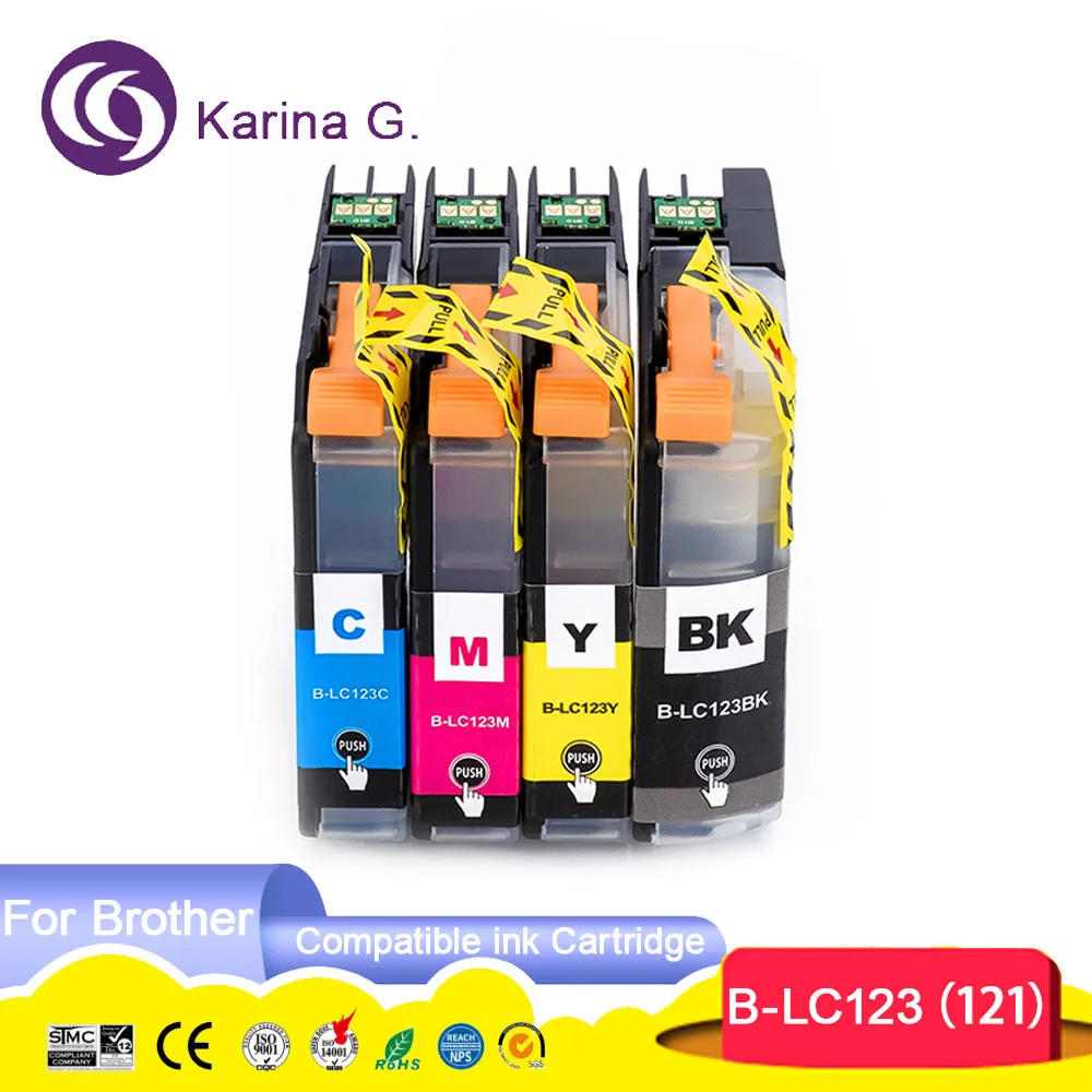 10PCS For LC123 LC121 Compatible Ink Cartridge Suit For MFC-J4410DW/MFC-J4510D