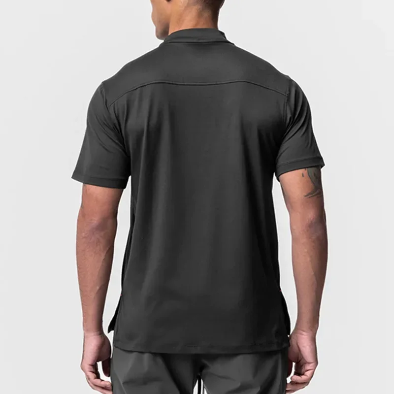 Quick Dry Gym T Shirt Men Running Sport Shirt Summer Short Sleeve Bodybuilding Workout Fitness Sweatshirt Jogging Training Shirt