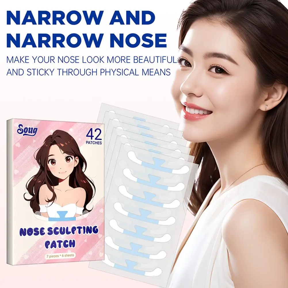 Shrinking Nose Wing Stickers Nose Shrink Patchs Cosplay Make Care Tools Up Special Narrow Strips Small Cosmetic Face nose shaper snoring nasal strip kit