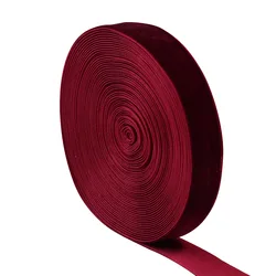 Elegant Wine Red Velvet Ribbon for Gift Wrapping & Home Decoration - 5 - 10 Yards (Wine Red)