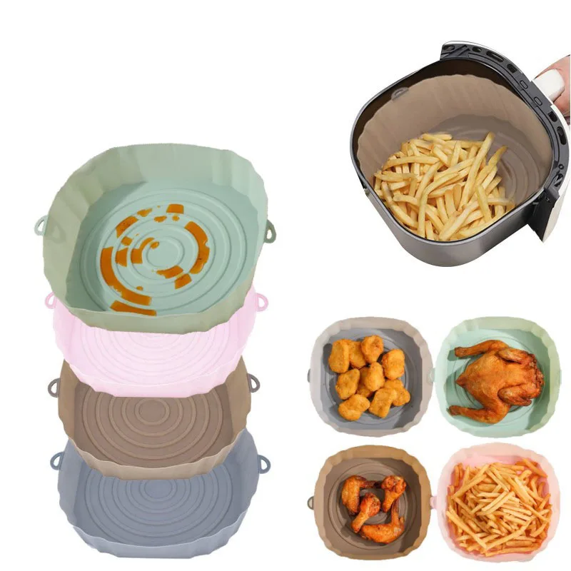 SiliconeAirFryersBakingTrayAirfryerSiliconeBasketFriedChicken