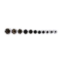 Jeu de douilles chromées longues métriques de qualité professionnelle, 11 pièces, 4 Mm à 14 Mm, entraînement de 1/4 pouces, douille profonde à 6 points 5