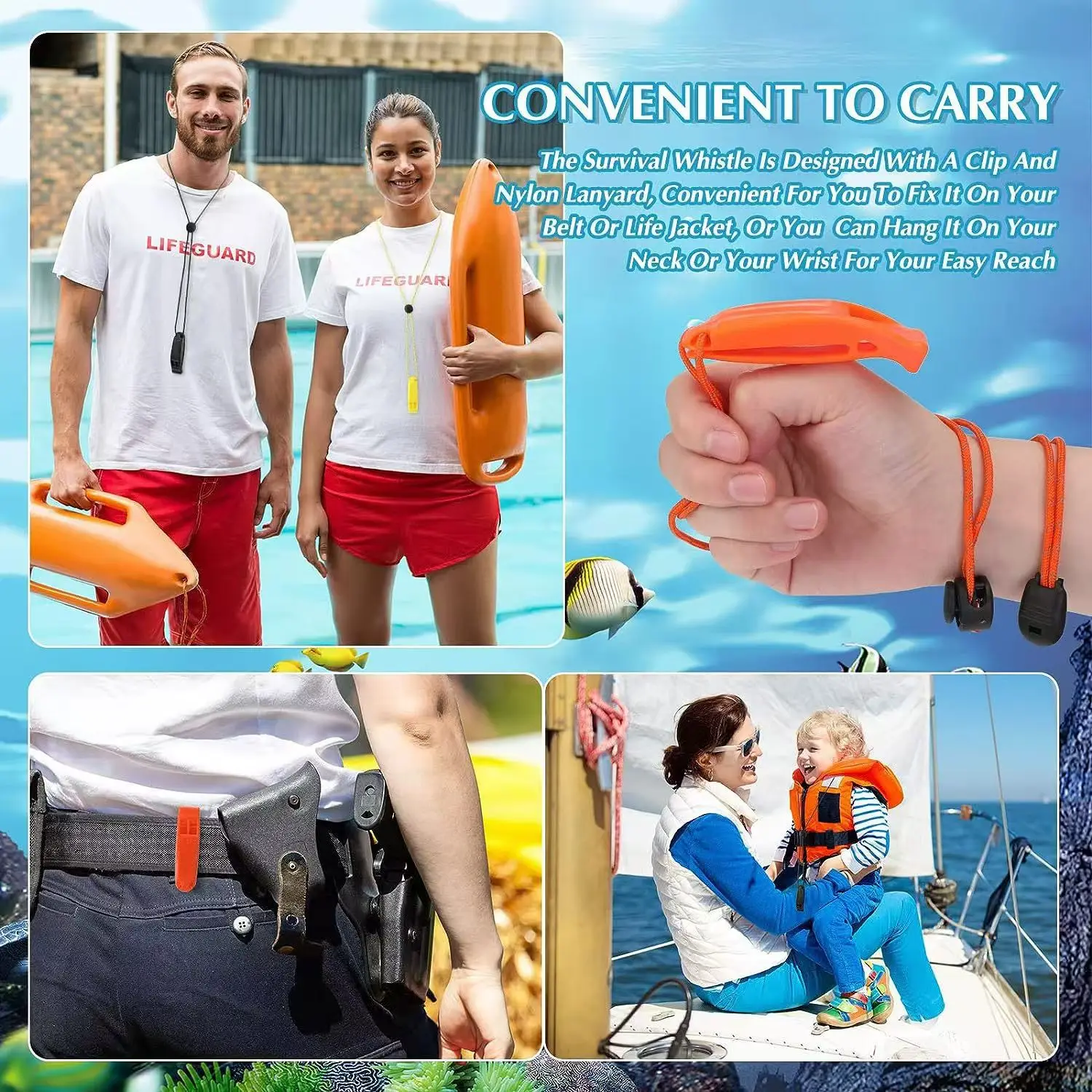 Outdoor Survival Flat Whistle Camping Hiking Rescue Emergency Whistle Safety Whistle 1pcs/10pcs