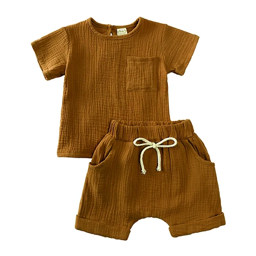 Organic Cotton Toddler & Baby Clothing Set - Unisex 2-Piece T-Shirt & Shorts Outfit
