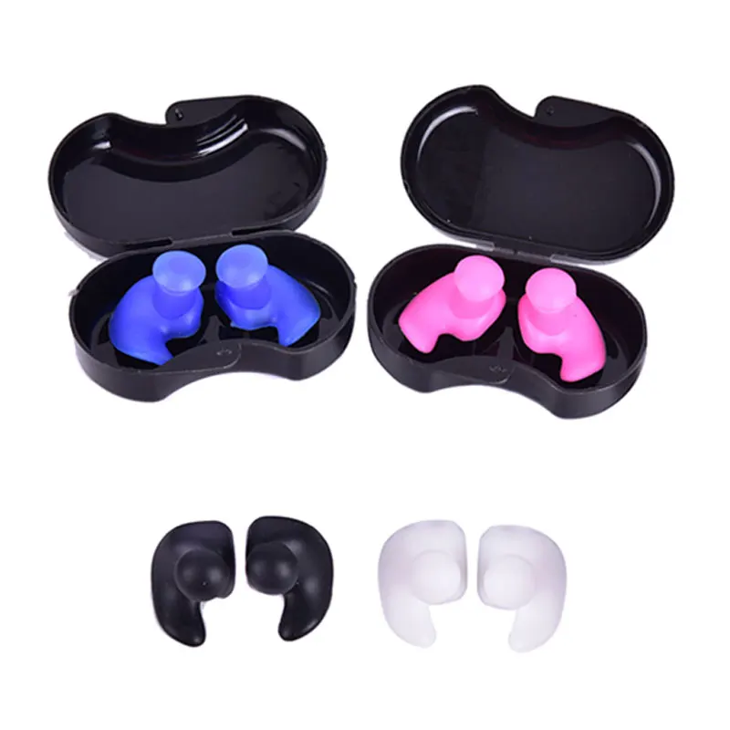 1 Pair Swimming Ear Protection Earplugs Silicone Ear Plugs Waterproof Dustproof Diving Water