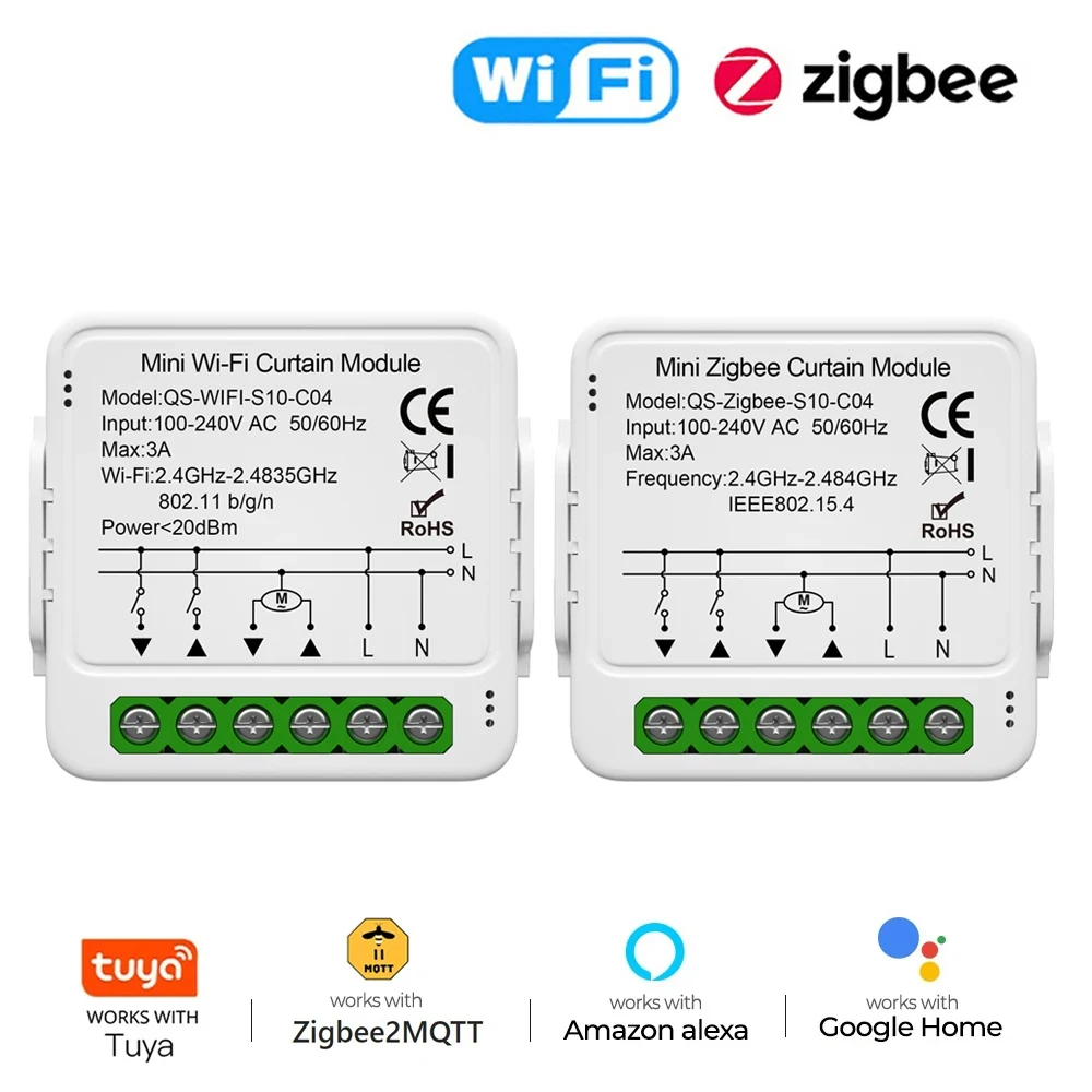 Tuya Interruttore Smart WiFi e Bluetooth per Gestione delle Tapparelle
