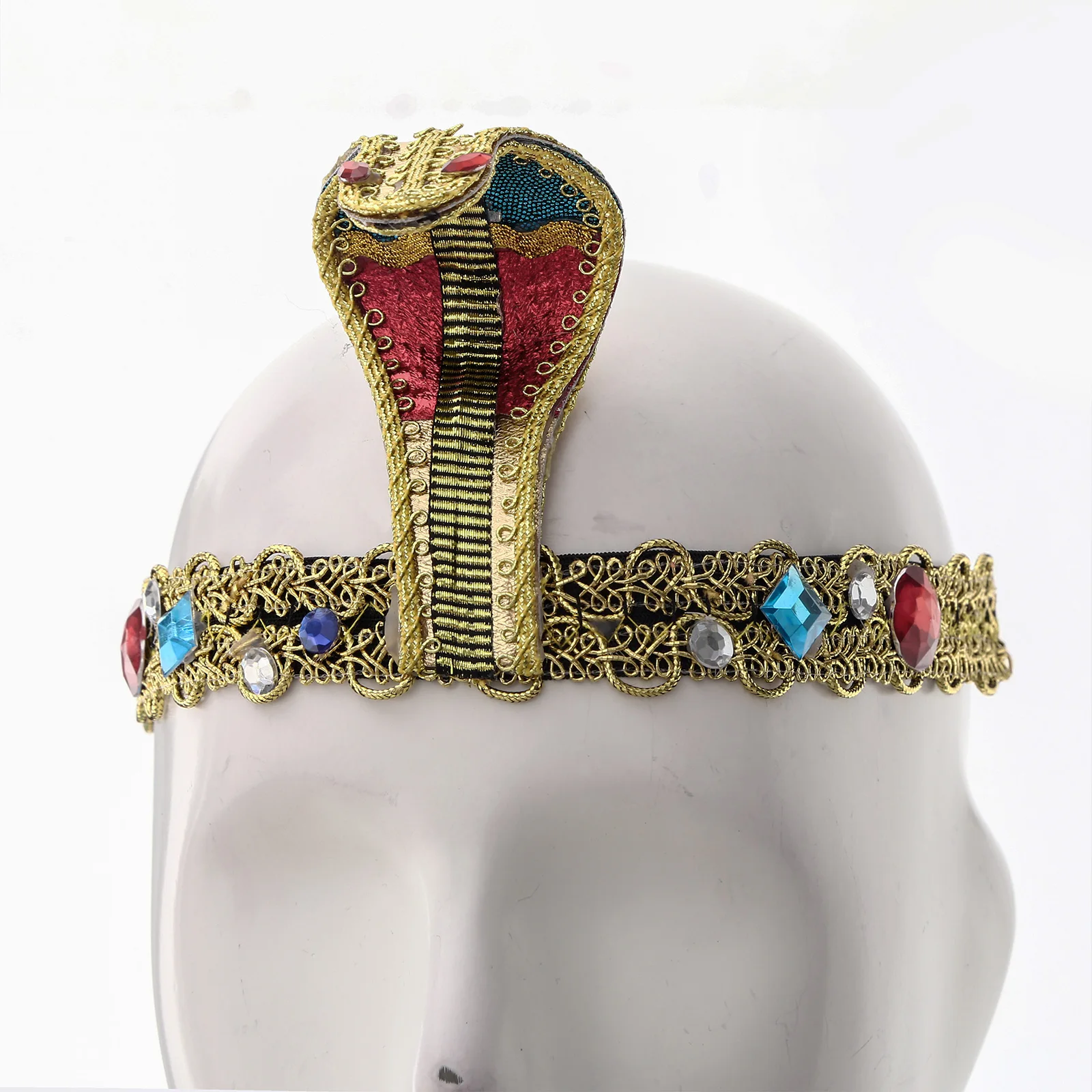 Egyptian Pharaoh Costume Accessories Headdress Collar Arm Sleeves Belt Set Halloween Ancient Rome Cleopatra Cosplay Clothing - Image 4