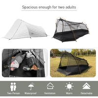 Camping Tent 2 Person Outdoor Tent For Camping Biking Hiking Muntaineering Beach Water Resistant 210D Oxford Material 5