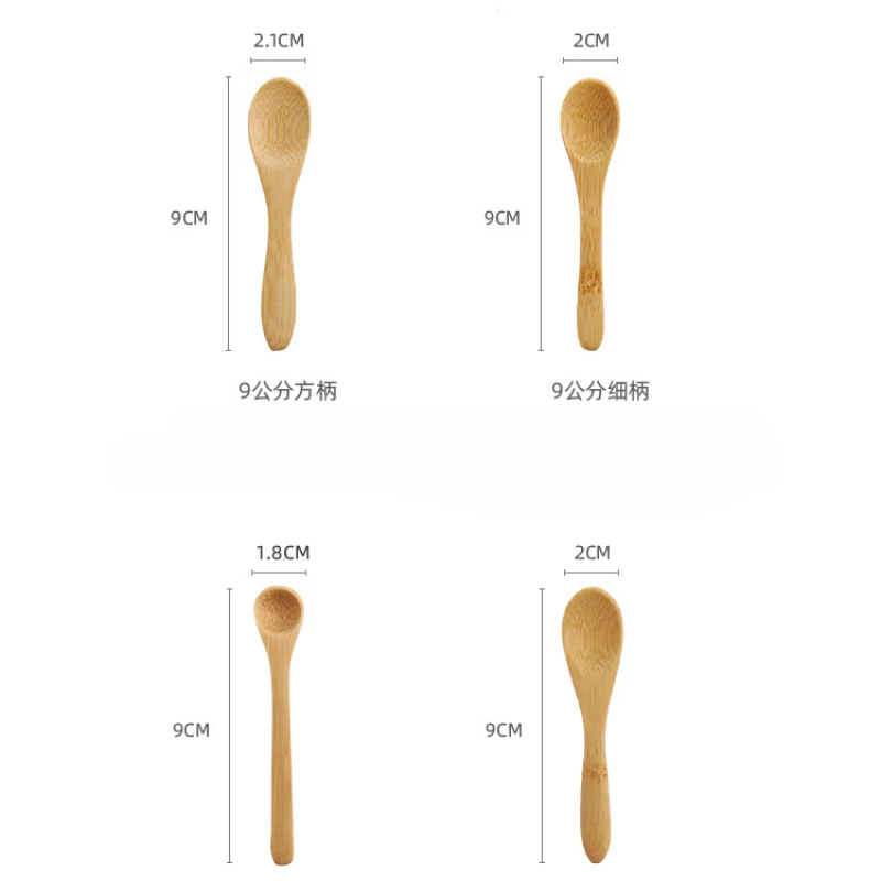 Small Wooden Spoon Kitchen Supplies Long Handle Solid Wood Spoon Coffee Accessories Dessert Coffee Honey wooden spoon